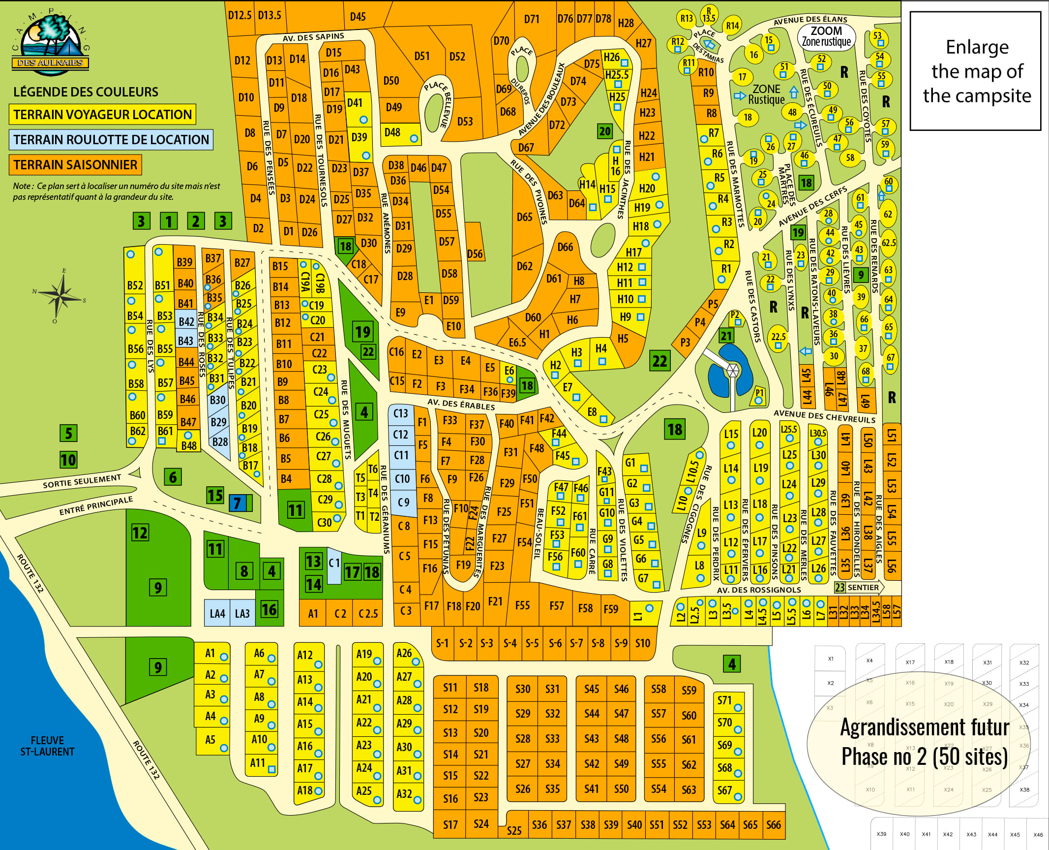 map camping des aulnaies en